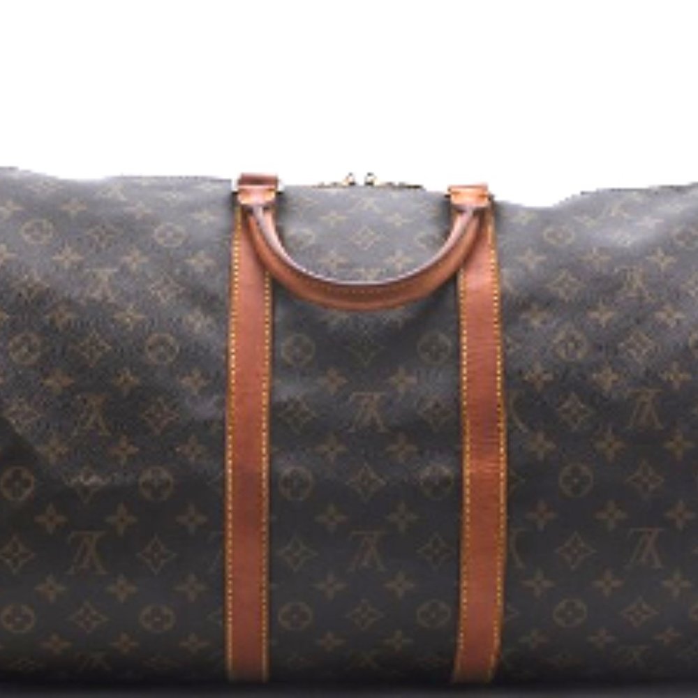 SALE! Vintage Louis Vuitton Keepall 55 Monogram Satchel Shoulder Bag Leather - Picture 3 of 15